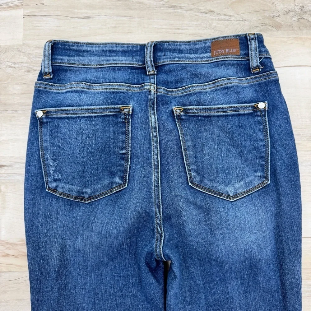 Judy Blue Skinny Fit Blue Jeans Women’s split hem Sz 5/27
